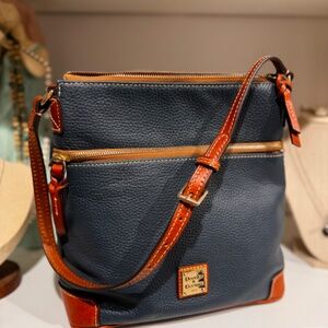Dooney & Bourke Pebble Large Crossbody Bag- Teal Forest